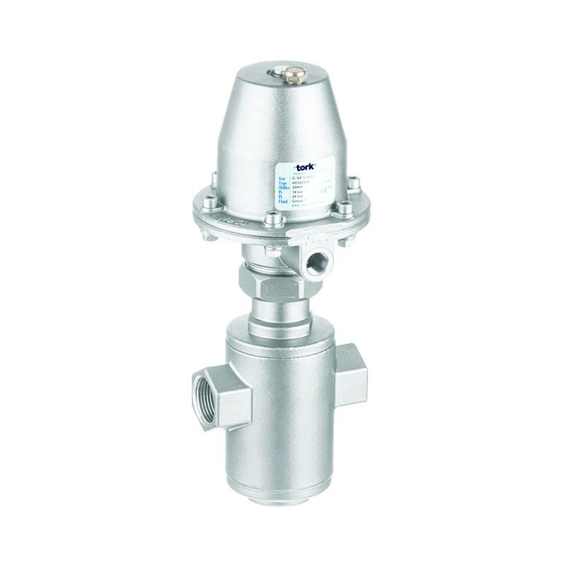 PP2025 Serisi Soğuk Ortam (-50°C) Dişli Bağlantılı Normalde Kapalı 3/2 Yollu Pnömatik Pistonlu Vanalar