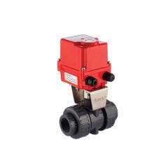EAV 913 2/2 Yollu Elektrik Aktüatörlü Dişli PVC Küresel Vana (Su Vanası) 220 VAC