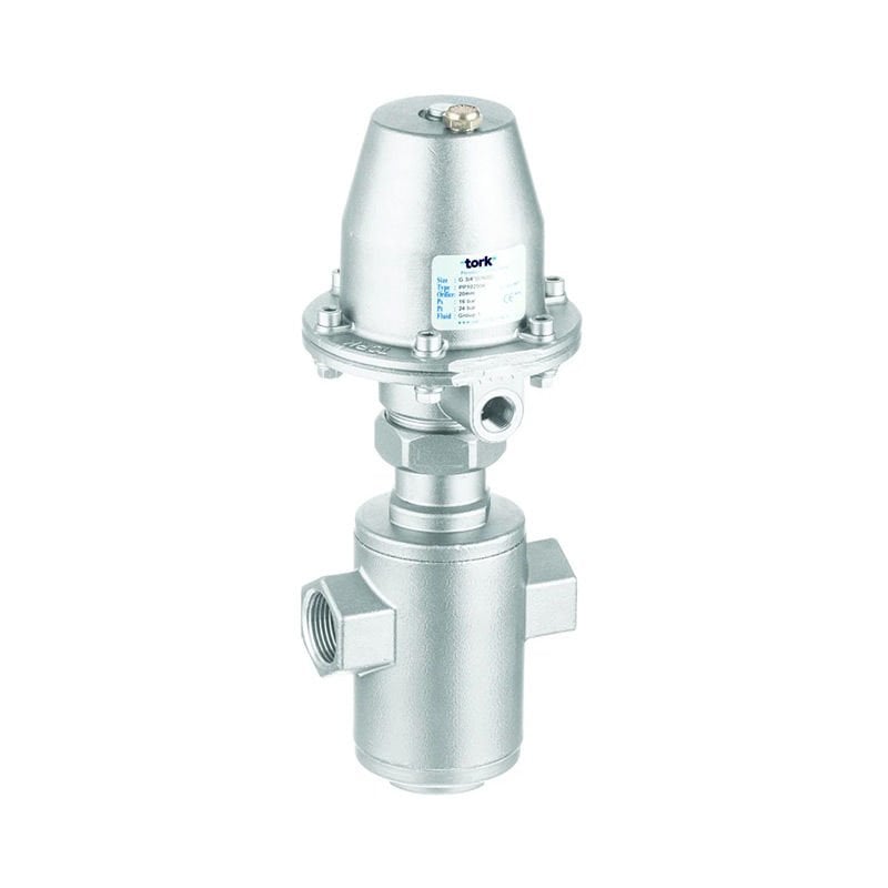 PP2025 Serisi Soğuk Ortam (-50°C) Dişli Bağlantılı Normalde Kapalı 3/2 Yollu Pnömatik Pistonlu Vanalar