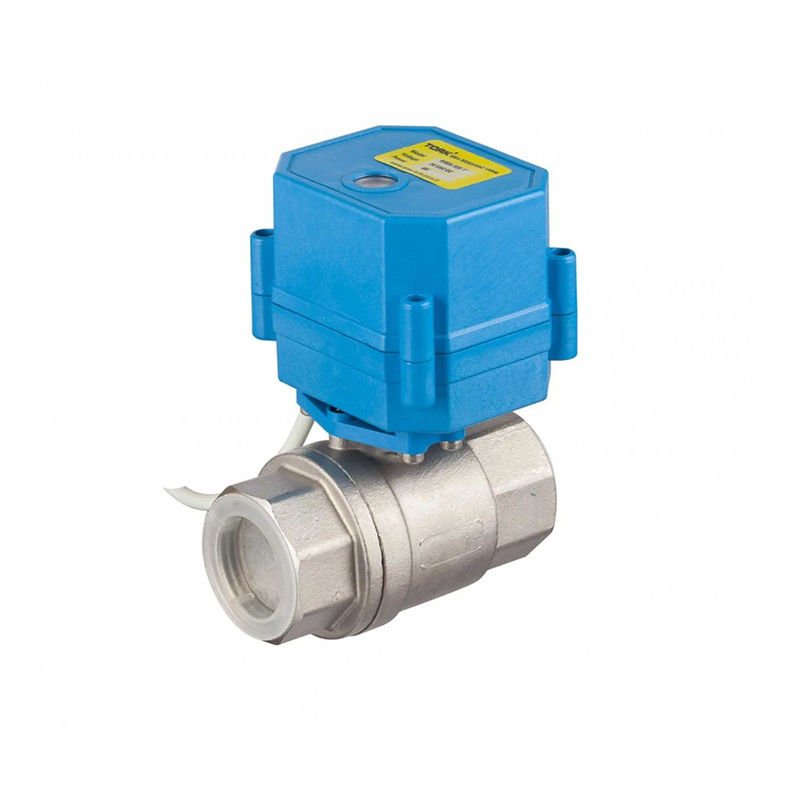 Mini Elektrik Aktüatörlü 2/2 Yollu Timer Kontrollü Dişli Bağlantılı Paslanmaz Gövdeli Küresel Vanalar