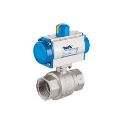 PAV 901 2/2 Yollu Pnömatik Aktüatörlü Dişli Vana (Tek Etkili)